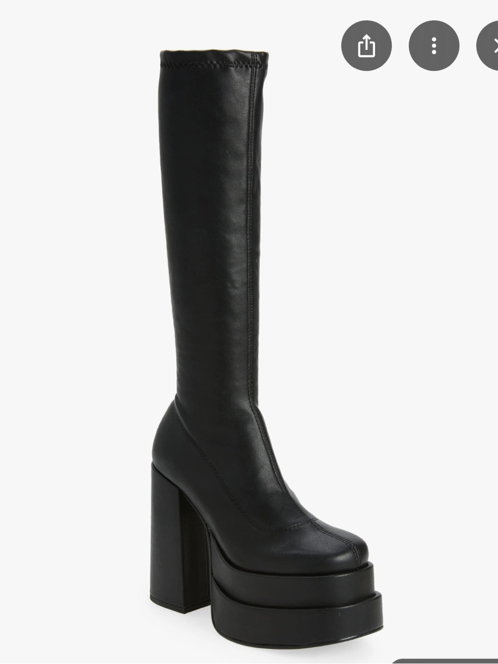Steve Madden Cypress Platform Boots size 6 black - Picture 2 of 5